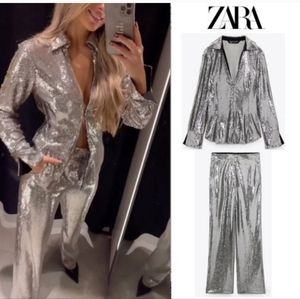Zara 2pcs  sequin shirt + Pants